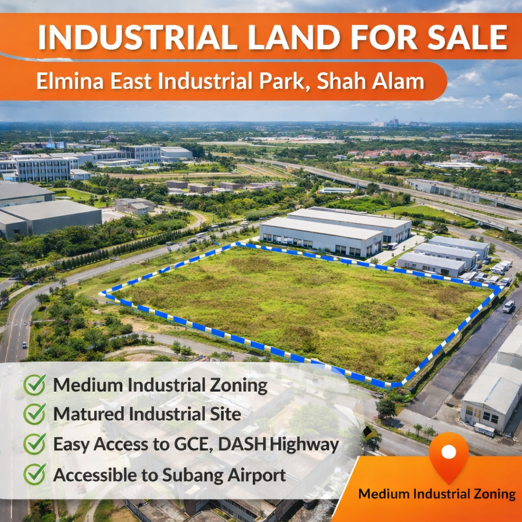 Industrial Land For Sale In Elmina East Industrial Park, Shah Alam – Medium Industrial Zoning