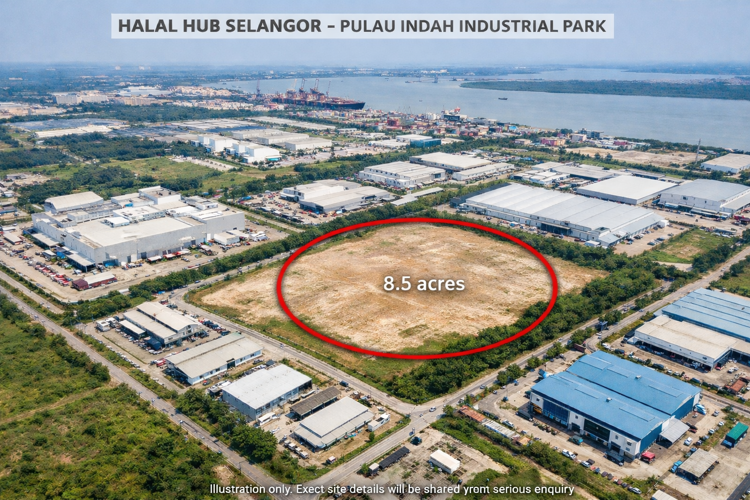 Industrial Land For Sale In Pulau Indah – 8.5 Acres At Selangor Halal Hub, Klang